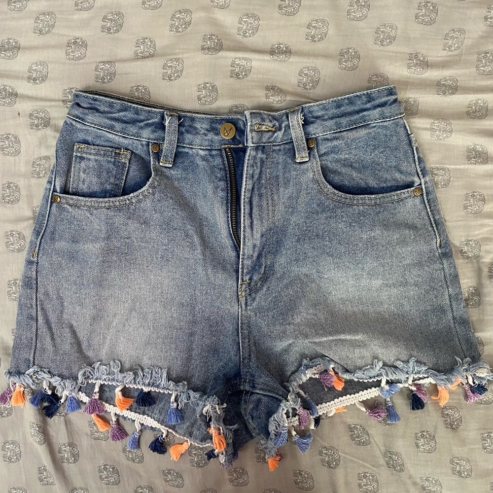 Tassel Denim Shorts